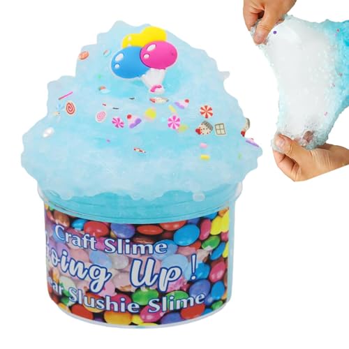 クリスタルスライムキット カリカリスライムキット バターサクサクスライム カリカリスライム ふわふわサクサクスライム ソフトスライム 雲スライム 粘らないスライム スライム 子供用 ギフト 女の子 男の子 誕生日(水色風船)