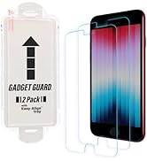 Gadget Guard Apple Iphone SE Pro Compatible Screen Protectors- Glass Pro-Active, 2 Pack - Easy-Al...