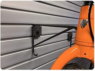 HandiWall Horizontal Bike Hooks with Locking Brackets for Bike Storage on Garage Slatwall Panels