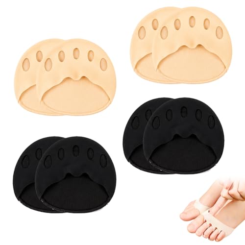 8 Pares De Almohadillas Para La Parte Delantera Del Pie En Tela Transpirable Blanca, Antideslizantes Para Zapatos,adecuadas Para Tacones Altos, Botas Y Zapatos Diarios