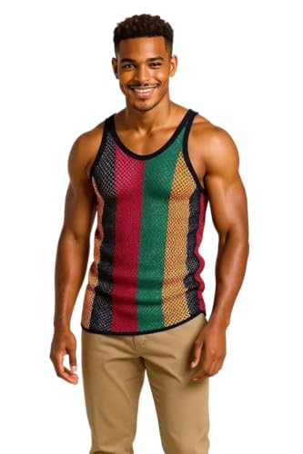 Tank Tops Men & Black, White, Rasta String Vests Cotton. Workout Tank Tops Women3