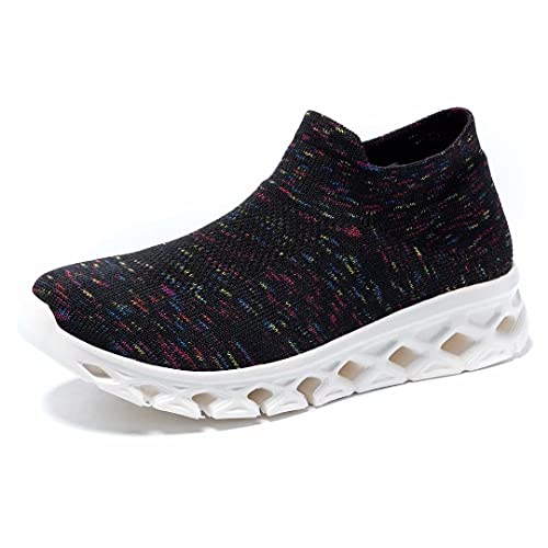 ikunka Womens Training Sneakers Jogging Tennis Shoes Comfortable Sneakers Fashion Women’s Slip on Walking Shoes