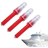 Boat Flares (3-Pack) - US Coast Guard Approved Marine Emergency Flares, Waterproof & Visible up to 10 Miles, Day/Night Use for Boating, Fishing Nets, Life Rafts & Buoys - Red Aerial & Handheld Signals