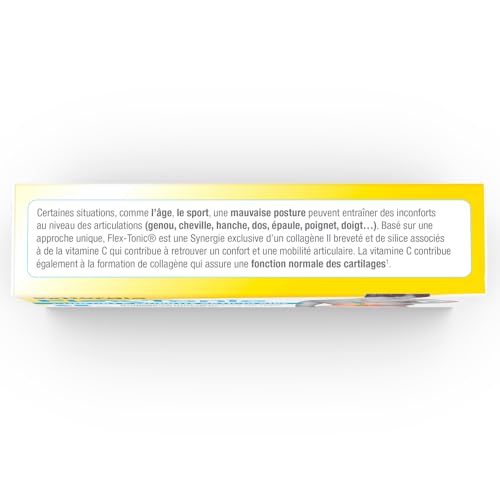 FLEX-TONIC Lot de 2X45 Comprimés| Confort Articulaire | Améliore le Confort et la Mobilité des Articulations | Collagène de Type II | Silice et Vitamine C | LABORATOIRE SYNERGIA – Image 4