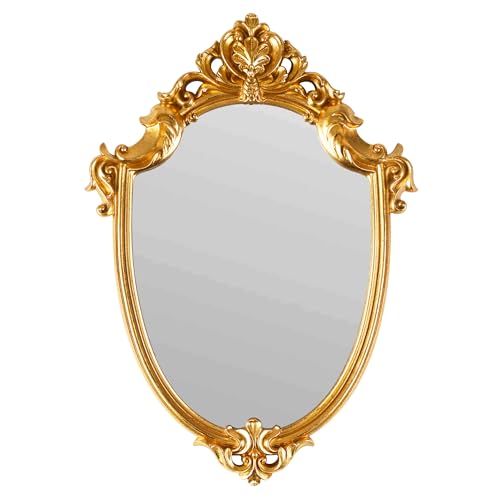Funerom Vintage 22.5 x 15.3 inch Decorative Wall Mirror Gold