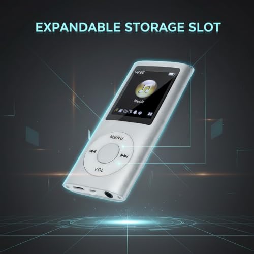 Image of Drumstone 8GB Mini MP3 Player with 2.4 inch Screen, Portable Digital Music Player with TF Card Support, AUX Input, Lightweight MP4 Player for Travel, Gym & Students (15-Year Warranty)