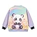 ZFRXIGN Panda Kids Jacket for Girls Boys Size 9-10 Button up Sweater Cardigan Button up School Uniform Baseball Jacket Long Sleeve Pocket T Shirts, Purple