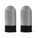 Mobile Game Finger Sleeves, Game Finger Sleeve - Anti-Skid Silver Fiber Fiber Training Protector,Breathable Touch Screen Thumb Protectors for Women, Shoulder