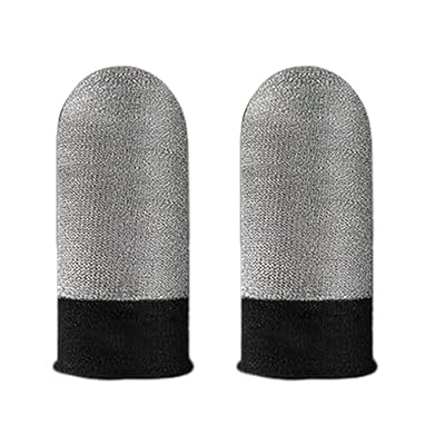 Mobile Game Finger Sleeves, Game Finger Sleeve - Anti-Skid Silver Fiber Fiber Training Protector,Breathable Touch Screen Thumb Protectors for Women, Shoulder