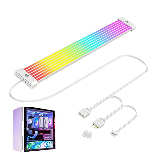 Jildouf ARGB Psu - Extensión de cable Psu, placa madre de alimentación con luz de color, AL300 ATX, cable de lámpara flexible 8P/24PIN para computadora doméstica