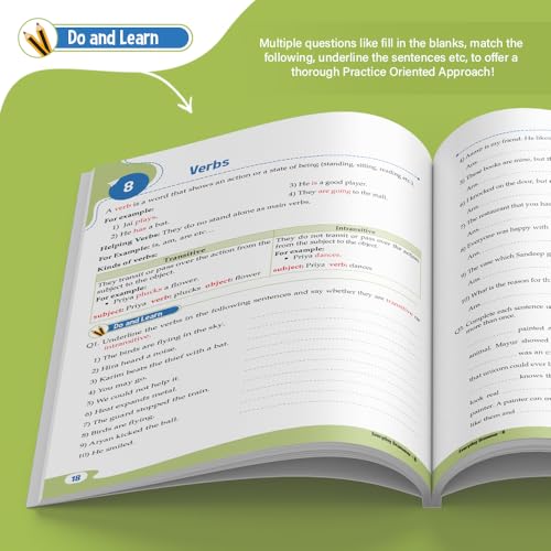 Image of Woodsnipe English Grammar and Writing Skills for Class 8, Ages 13-14 Years| Practical Approach| Master Reading, Writing and Language Skills | Multiple Type Questions with Answer Keys