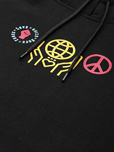 Image of The Indian Garage Co Men Regular Fit Typography Overhead Hooded Sweatshirt