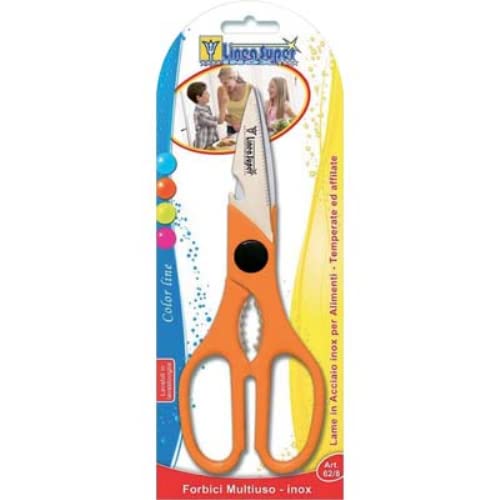 VISCIO Trading 167972 Scissors with Bottle Opener and Nutcracker Stainless Steel Grey, Gray