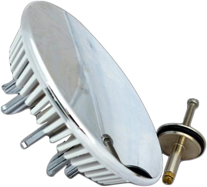 Whirlpool Bath pop up Waste Drain and Suction Cover - Chrome - 90mm with Brass Stopper - Koller