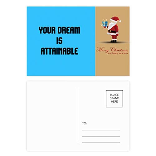 Carte postale Père Noël de collection : lot de 20 cartes inspirantes cartonnées haute finition