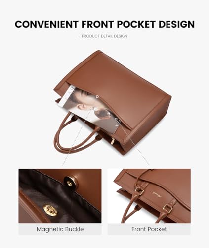 Image of LOVEVOOK Laptop Tote Bag for Women, Office Work Bag Briefcase fit for Laptop, Large Capacity Teacher Bag Handbag