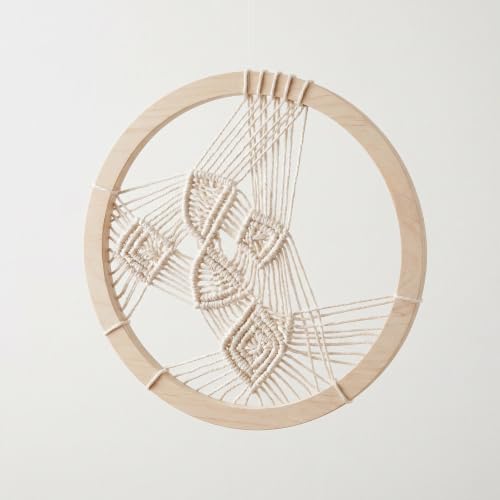 Aros atrapasueños Lurrose marcos de manualidades redondos de madera surtidos para macrame pared 5