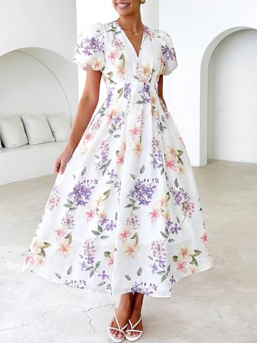 Image of Flessibili Womens Summer Floral Maxi Dress Wedding Guest Party Long Dresses 2026