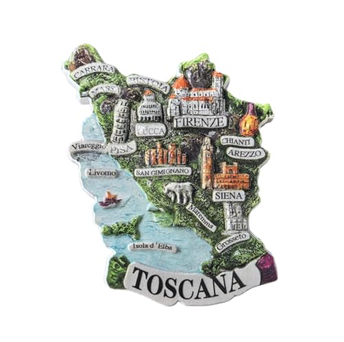 Imán de Nevera Toscana Italy 3D en Resina