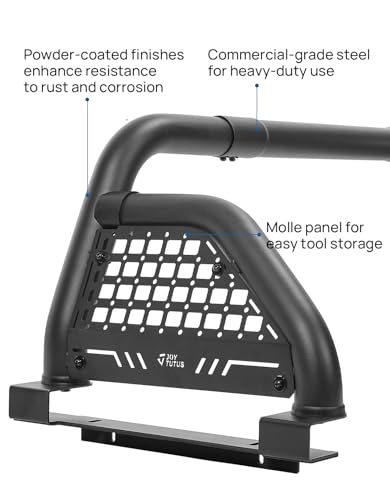 image for JOYTUTUS Roll Bar for Full-Size Truck Adjustable Chase Rack Pickup Spo