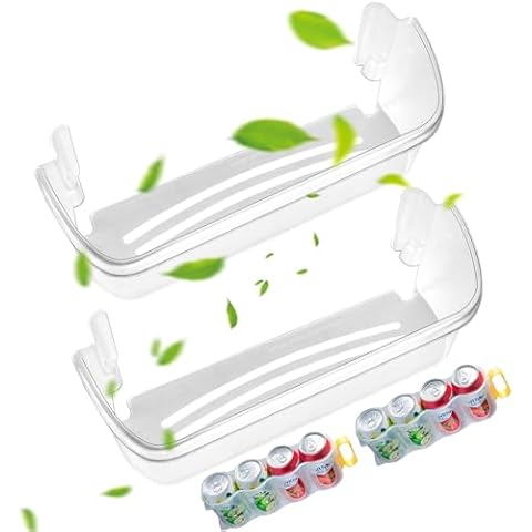 UPGRADED 242126602 Refrigerator Door Bin Replacement Part Compatible with Frigidaire FFSS2615TE3 FFSS2615TE0 LFSS2612TE0 FFSS2615TS2 LFSS2612TF0 FFSS2615TS0 Fridge Side Bottom Shelf 2 Pack Cover