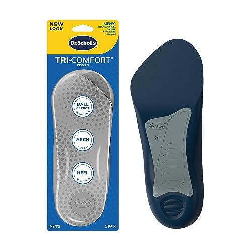 Dr. Scholls Tri-Comfort Insoles // Comfort for Heel, Arch and Ball of Foot with Targeted Cushioning and Arch Support (for Mens 8-14, Also Available Womens 6-10) (B0CN48YT7H) Amazon Price History, Amazon Price Tracker