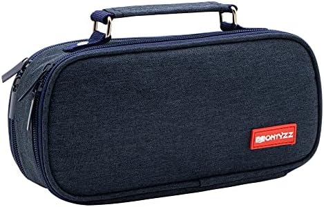 Astuccio Grande Capacità Multifunzione Ragazza Astuccio 2 Scomparti Ragazzo Tela Organizer Case Cancelleria Borsa per Cosmetici Blu