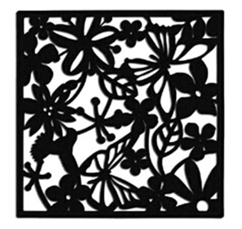 Raumteiler zum Aufhängen, chinesischer Stil, 40 x 40 cm, schwarze...