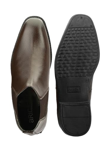 Image of HERMIZ Men's Chelsea Boots | Handcrafted | High Ankle Boot| Comfortable Formal Office & Casual Wear Shoes