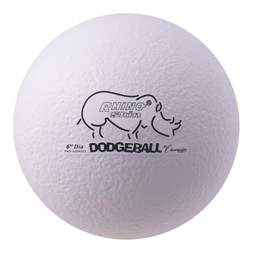 Champion Sports Rhino Skin Dodgeball (Single White 6)