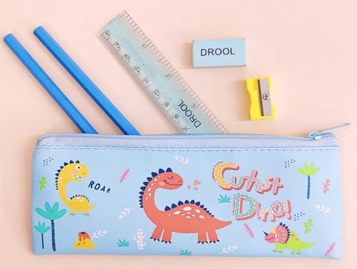Image of TERA 13 Dinosaur Stationary Kit for Kids, Pouch with Stationery Items for Boys and Girls, Return Gift Set, Birthday Party Return Gifts (Pack of 10)