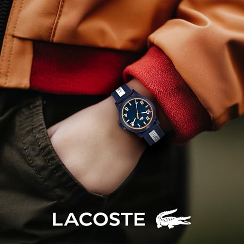 Image of Lacoste Rider Qtz Basic Blue Round Dial Unisex Watch|Blue Silicone Material|Multi Color Band - 2020142