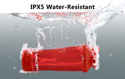Image of VOLTRX VortexBoost Electric Shaker Bottle, USB C Rechargeable Protein Shake Mixer, Shaker Cups for Protein Shakes and Meal Replacement Shakes, BPA-Free, Made with Tritan,Red