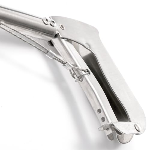 Image of Hiceeden 47 inch Professional Stainless Steel Snake Grabber Tool, Collapsible Snake Reptile Tong with Lock and Wide Jaw, Heavy Duty Rattle Snake Catcher Stick Handling Tool