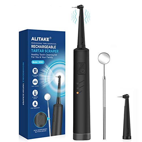 Electric Calculus Remover, Alitake Tartar Scraper Dental Tools Teeth Stain Remover with Oral Mirror, - //coolthings.us