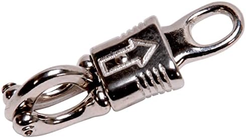 Jeffers Panic Snap, Round Eye, Nickel-Plated, 3-7/8" L