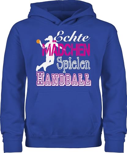 Kinder Hoodie „Echte Mädchen spielen Handball“