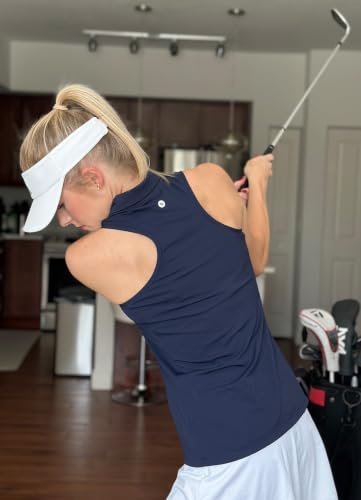 Baleaf Women's Sleeveless Zipper Golf Polo