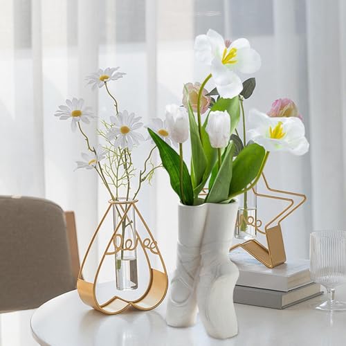 Pot de fleurs moderne en forme de pied pour déco bibliothèque design