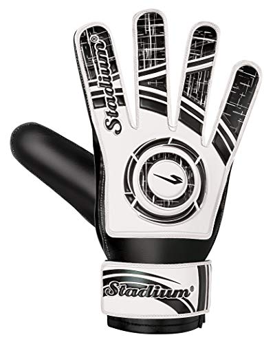 Stadium Luva Matrix Campo Inf Bc-Pt, T 05, Unissex, Branco e Preto