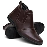 Bota Feminina Cano Curto Sem Salto Super Leve e Confortável - Marrom/36