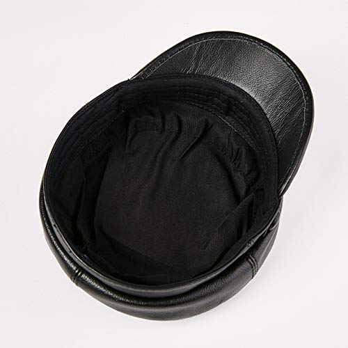 Women’s Stylish Mariner Style Newsboy Flat Hat With Chain Modern Faux Leather Fiddler Cap For Girls #TOP6