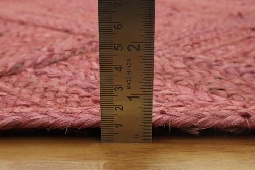 Tapis de sol tressé en jute Kilim 1,8x2,7m marron à tissage plat pour salon et chambre