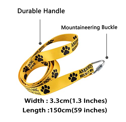 Funny Anxious Dog Leash, Respect My Space Walking Training Leash, Pet Lover Gift (Yellow), Anxious Dog Respect My Space-YE - Image 2