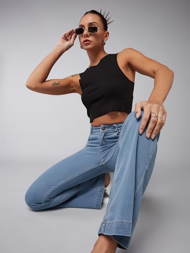 Image of Dolce Crudo Women's High Waist Straight Fit Jeans