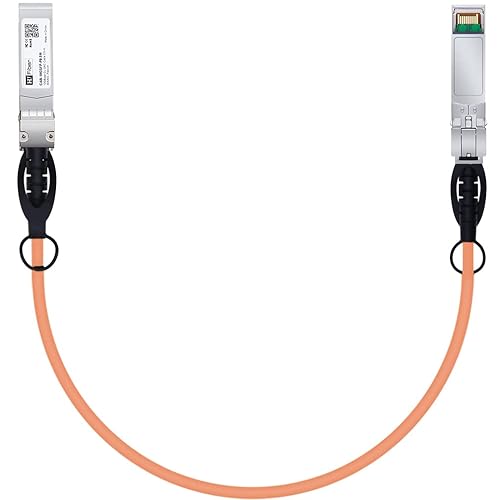 Miniatura 32 de H!Fiber SFP+ Cable 10G SFP+ DAC, 0.8 ft (0.82 pies), cable Twinax de cobre de conexión directa pasiva para Cisco SFP-H10GB-CU0.25M, Ubiquiti UniFi