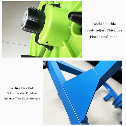 Portacarretes de Alambre de 6 Ejes - Dispensador de Cables de Acero Laminado en Frío con Ruedas de Bloqueo para Exhibición y Almacenamiento de Conductos Eléctricos Industriales - Fernando Cortés