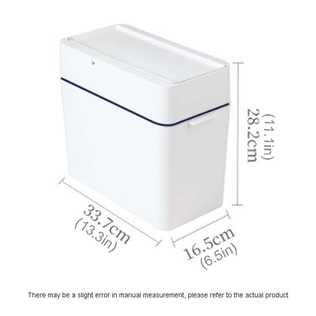 Asixxsix Keuken Prullenbak, 2,7 Gallon Rechthoekige Plastic Prullenbak