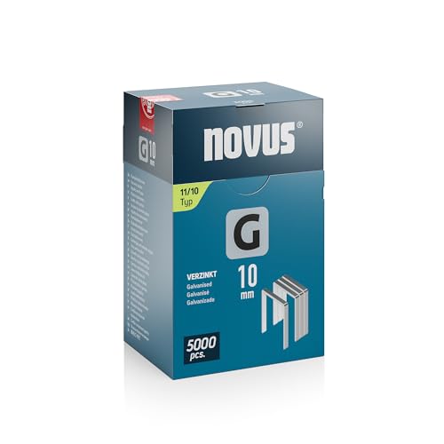 Novus Tools 042-0767 Flat Wire Staple G Staple Type 11, Grey, 10 mm, gray