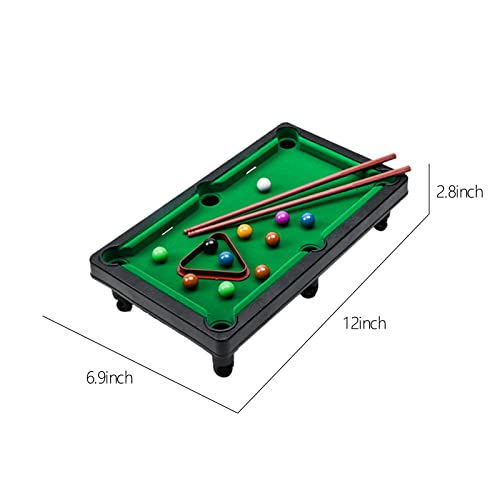 Mini Pool Table Table Billiards Game Set, With 2 Sticks & 11 Balls Home Office Desk Stress Relief Games Children's Gifts For Boys Girls Party #TOP5